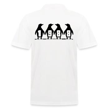 1988 geburtstag pinguin party winterschwimmer - Männer Poloshirt - Weiß - Hinten - Kai (181cm)