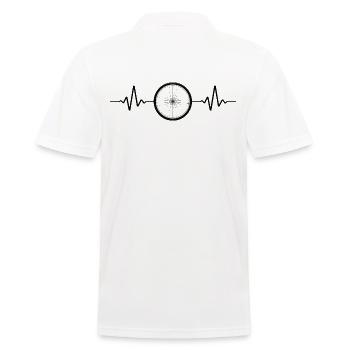 Vélo Vélo de route Chaîne de vélo « heartbeat-bike » - Polo Homme - blanc - Dos - Kai (181cm)