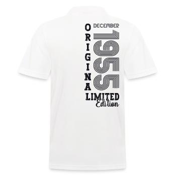 Original December 1955 67th birthday gift - Men's Polo Shirt - white - Back - Kai (181cm)