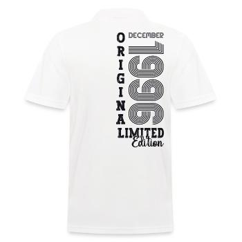 Original December 1996 26th Birthday Gift - Men's Polo Shirt - white - Back - Kai (181cm)