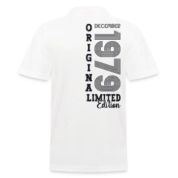 Cadeau original du 43e anniversaire de décembre 1979 - Polo Homme - blanc - Dos - Kai (181cm)