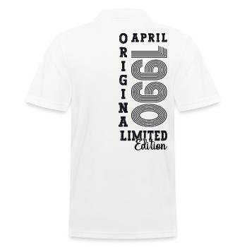 33e anniversaire homme April Né 1990 Original - Polo Homme - blanc - Dos - Kai (181cm)