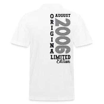 17 Birthday Man Original August Vintage 2006 - Men's Polo Shirt - white - Back - Kai (181cm)