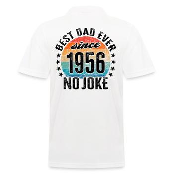 Bester Papa der Welt seit 1956 No Joke - Männer Poloshirt - Weiß - Hinten - Kai (181cm)