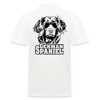 GERMAN SPANIEL cool sunglasses dogs dog - Men's Polo Shirt - white - Back - Kai (181cm)