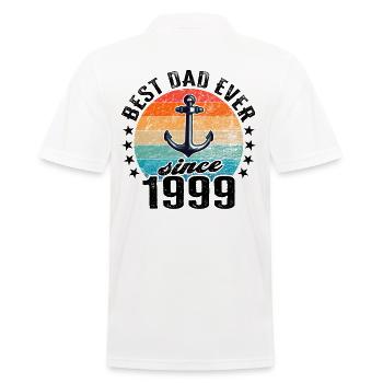 Meilleur père du monde depuis 1999 présentateur - Polo Homme - blanc - Dos - Kai (181cm)