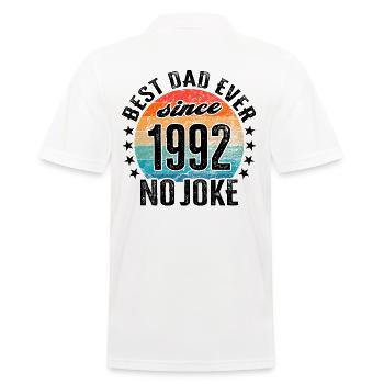 Bester Papa der Welt seit 1992 Vatertag - Männer Poloshirt - Weiß - Hinten - Kai (181cm)