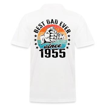 Bester Papa der Welt seit 1955 Vatertag - Männer Poloshirt - Weiß - Hinten - Kai (181cm)