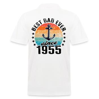 Bester Papa der Welt seit 1955 Vatertag - Männer Poloshirt - Weiß - Hinten - Kai (181cm)