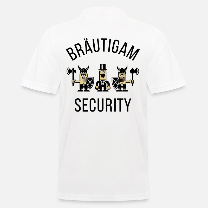 Bräutigam Security Wikinger (JGA / POS) - Männer Poloshirt - Weiß