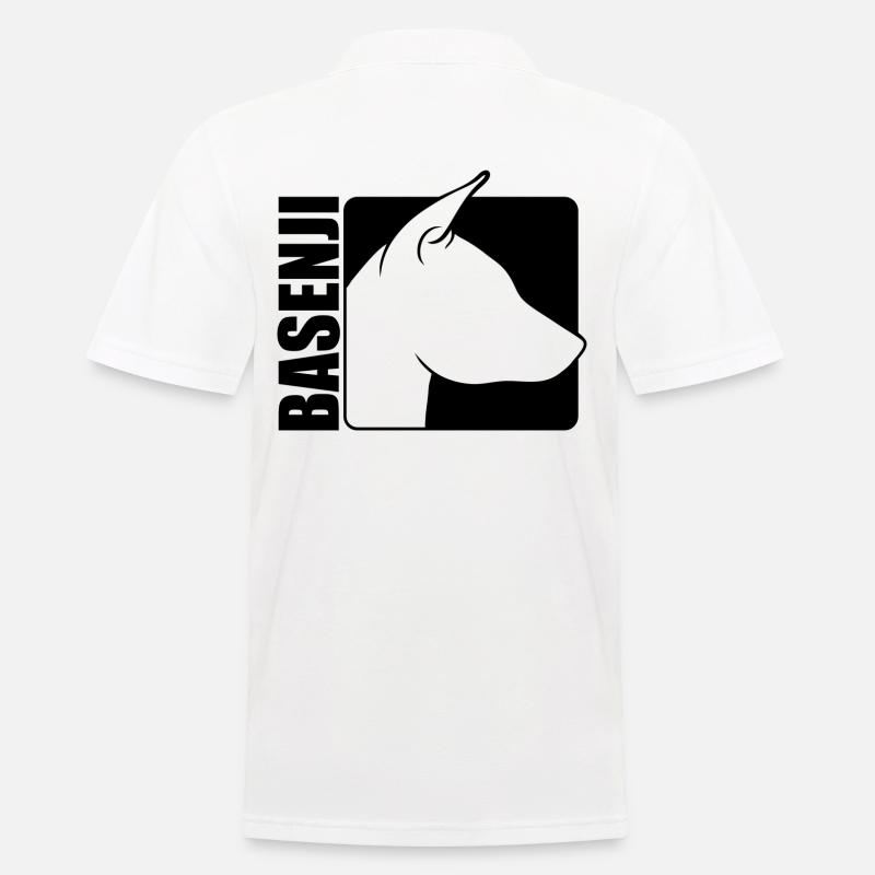 Basenji Profil Hund Hunde Wilsigns - Männer Poloshirt - Weiß