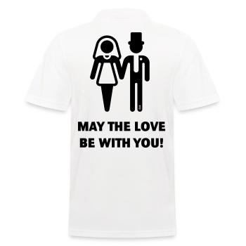 Que l’amour soit avec vous ! (Mariage / Mariage / B) - Polo Homme - blanc - Dos - Kai (181cm)