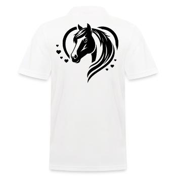 Coeur de tête de cheval - Polo Homme - blanc - Dos - Kai (181cm)