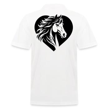 Coeur de tête de cheval - Polo Homme - blanc - Dos - Kai (181cm)