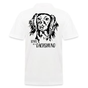 Aimé par un teckel à poil long Teckel chiens Wilsigns - Polo Homme - blanc - Dos - Kai (181cm)