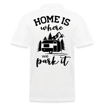 Wohnwagen Camping Wohnmobil Natur Camper Geschenk - Männer Poloshirt - Weiß - Hinten - Kai (181cm)