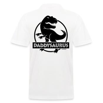 Daddysaurus (Bester Daddy / Papa / Vater / POS) - Männer Poloshirt - Weiß - Hinten - Kai (181cm)