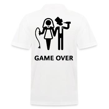 Game Over (Whip and Beer) - Men's Polo Shirt - white - Back - Kai (181cm)