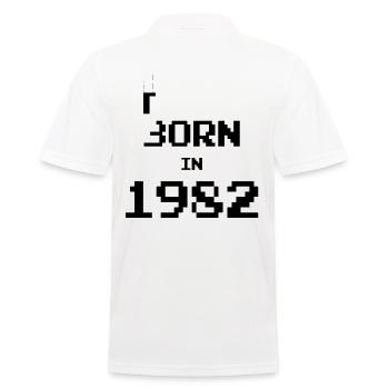1982 Geboren Geburtstag - Männer Poloshirt - Weiß - Hinten - Kai (181cm)
