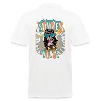 Gorilla Affe Sommer Eiscreme Sommer Vibes - Männer Poloshirt - Weiß - Hinten - Kai (181cm)