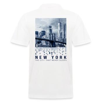 New York City Statue de la Liberté USA Souvenir NYC - Polo Homme - blanc - Dos - Kai (181cm)