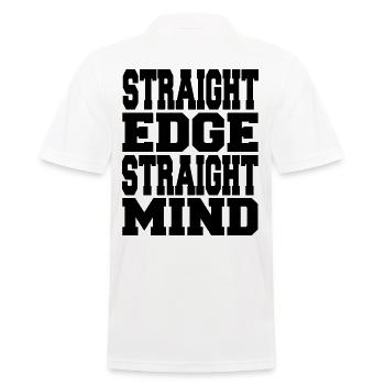 Straight Edge Straight Mind - Männer Poloshirt - Weiß - Hinten - Kai (181cm)