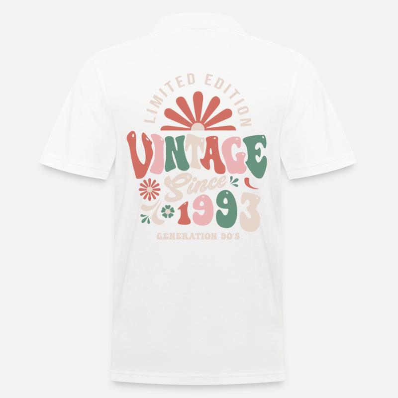 1993 Jahrgangs-Jubiläum - Männer Poloshirt - Weiß