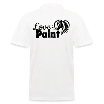 Peinture Amour Coeur Tête De Cheval - Polo Homme - blanc - Dos - Kai (181cm)