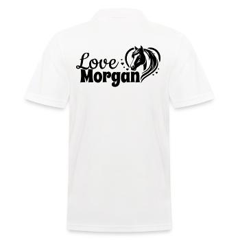 Morgan Love Coeur Tête de Cheval - Polo Homme - blanc - Dos - Kai (181cm)