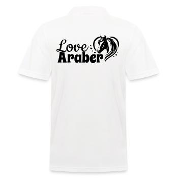 Tête de cheval coeur d’amour arabe - Polo Homme - blanc - Dos - Kai (181cm)