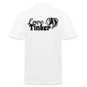 Tinker Love Herz Pferdekopf - Männer Poloshirt - Weiß - Hinten - Kai (181cm)