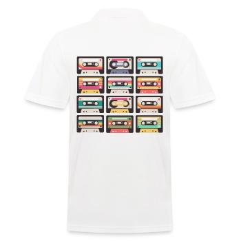 80s 90s Cassette Mixtape Retro Funny - Polo Homme - blanc - Dos - Kai (181cm)