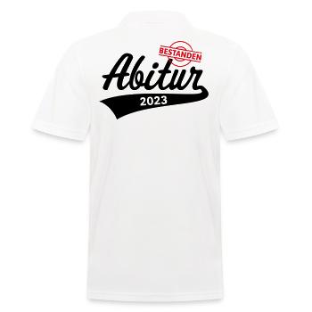 Abitur 2023 Bestanden (Abiturient / Abi) - Männer Poloshirt - Weiß - Hinten - Kai (181cm)