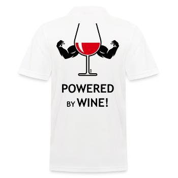 Propulsé par le vin ! (Vin / Vin rouge / Ouvert / 2C) - Polo Homme - blanc - Dos - Kai (181cm)