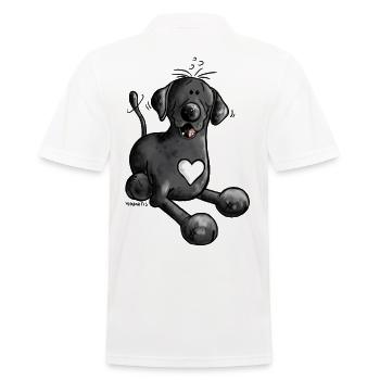 Labbi Love - Labrador Retriever - Männer Poloshirt - Weiß - Hinten - Kai (181cm)