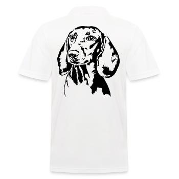 Teckel teckel Chien Portrait Chiens - Polo Homme - blanc - Dos - Kai (181cm)