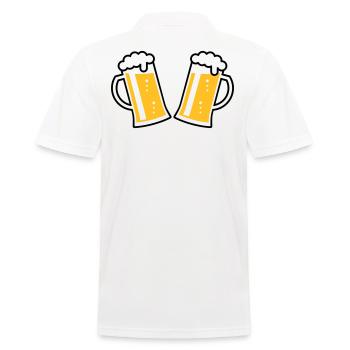 2 chopes à bière Prosten (bière / chope à bière / 2C) - Polo Homme - blanc - Dos - Kai (181cm)