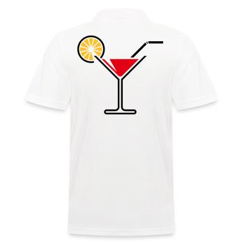 Été – Soleil – Citron - Polo Homme - blanc - Dos - Kai (181cm)