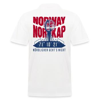 Norway Norway Norge Coordinates North Cape - Men's Polo Shirt - white - Back - Kai (181cm)