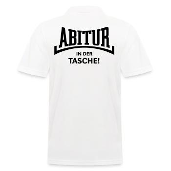 Abitur – In Der Tasche! (Abiturient Abi Konkav B) - Männer Poloshirt - Weiß - Hinten - Kai (181cm)