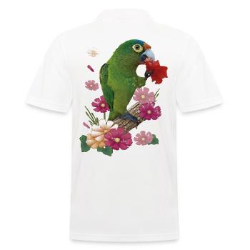 La perruche à front orange - Polo Homme - blanc - Dos - Kai (181cm)