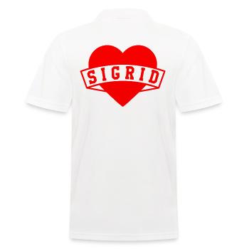 Sigrid Herzen - Polo Homme - blanc - Dos - Kai (181cm)
