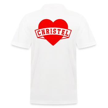 Christel Herzen - Men's Polo Shirt - white - Back - Kai (181cm)