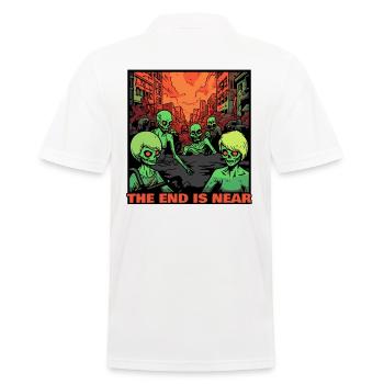 Das Ende naht: Apokalypse der Zombies - Männer Poloshirt - Weiß - Hinten - Kai (181cm)