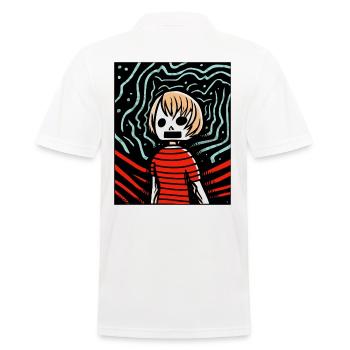 Dessin animé Manga Anime Horreur Fille - Polo Homme - blanc - Dos - Kai (181cm)