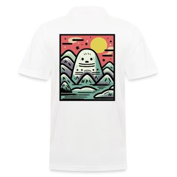 Let It Snow am Nordpol - Männer Poloshirt - Weiß - Hinten - Kai (181cm)