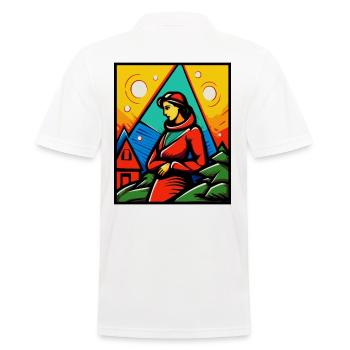 Est-ce que c’est ça, la femme des Alpes - Polo Homme - blanc - Dos - Kai (181cm)