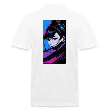Dessin animé Manga Anime Fille - Polo Homme - blanc - Dos - Kai (181cm)