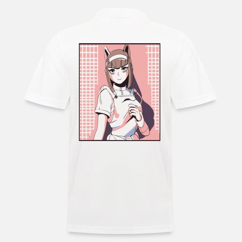 Weebs aime les filles d’anime - Polo Homme - blanc
