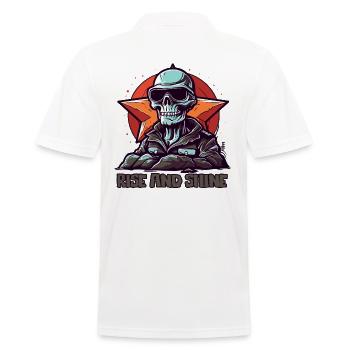 Lève-toi et brille, squelette cool - Polo Homme - blanc - Dos - Kai (181cm)